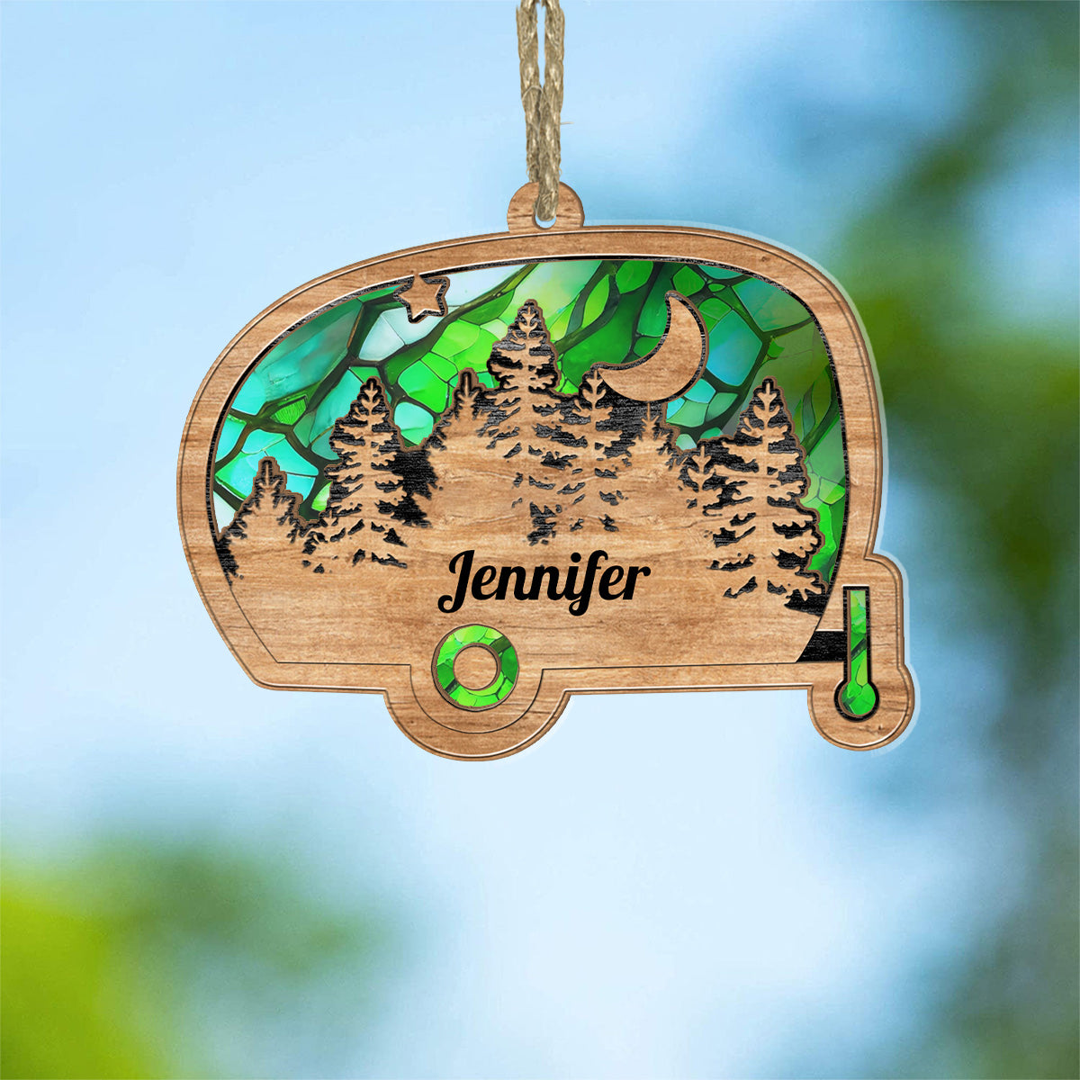 Camping-Liebe – Personalisierter Camping-Sonnenfänger