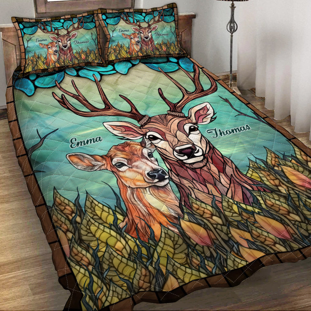Du und ich, wir schaffen das – Personalisiertes Jagd-Quilt-Set