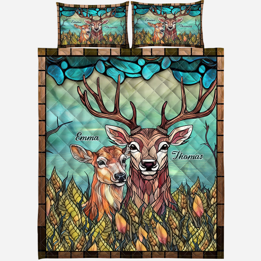 Du und ich, wir schaffen das – Personalisiertes Jagd-Quilt-Set