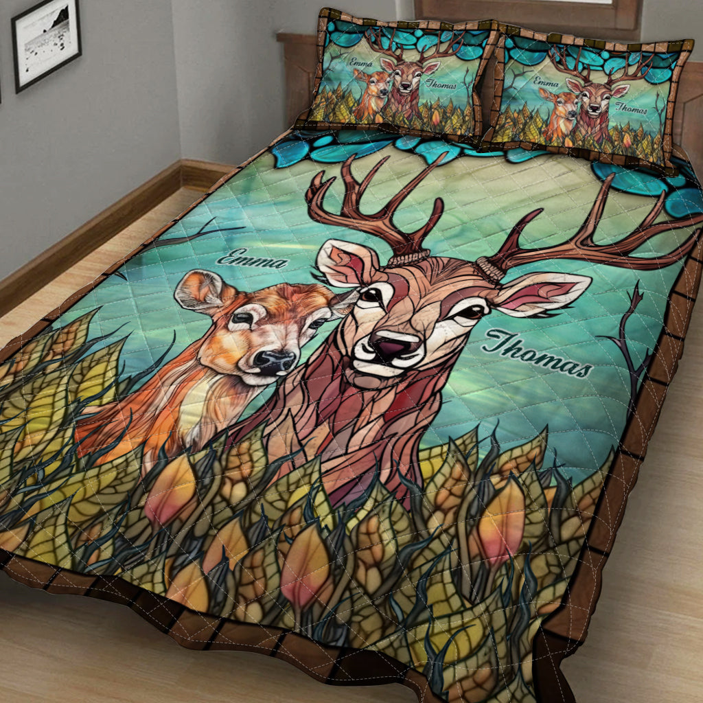 Du und ich, wir schaffen das – Personalisiertes Jagd-Quilt-Set