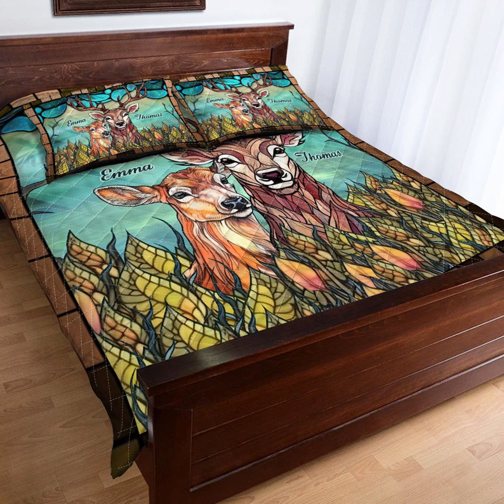 Du und ich, wir schaffen das – Personalisiertes Jagd-Quilt-Set