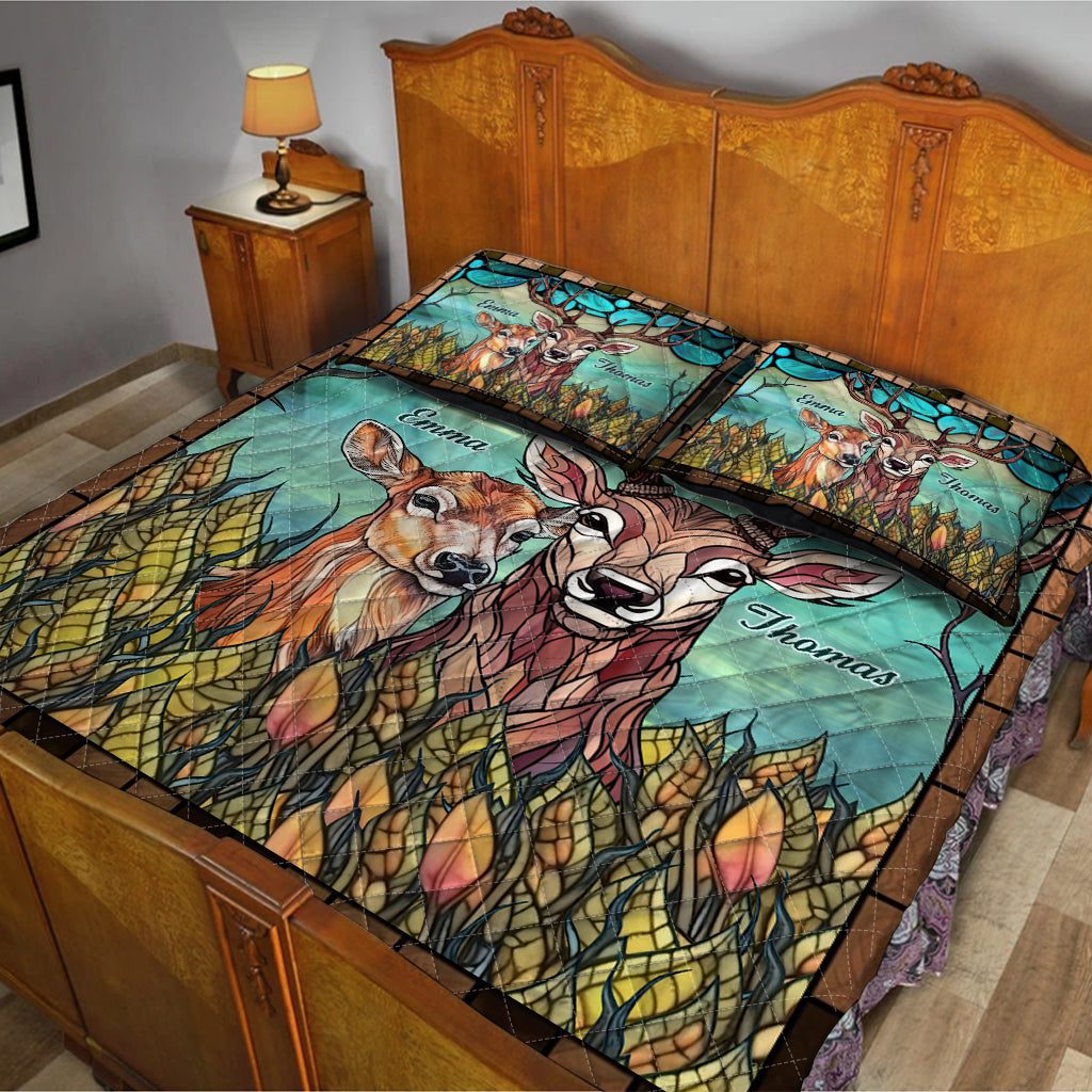 Du und ich, wir schaffen das – Personalisiertes Jagd-Quilt-Set