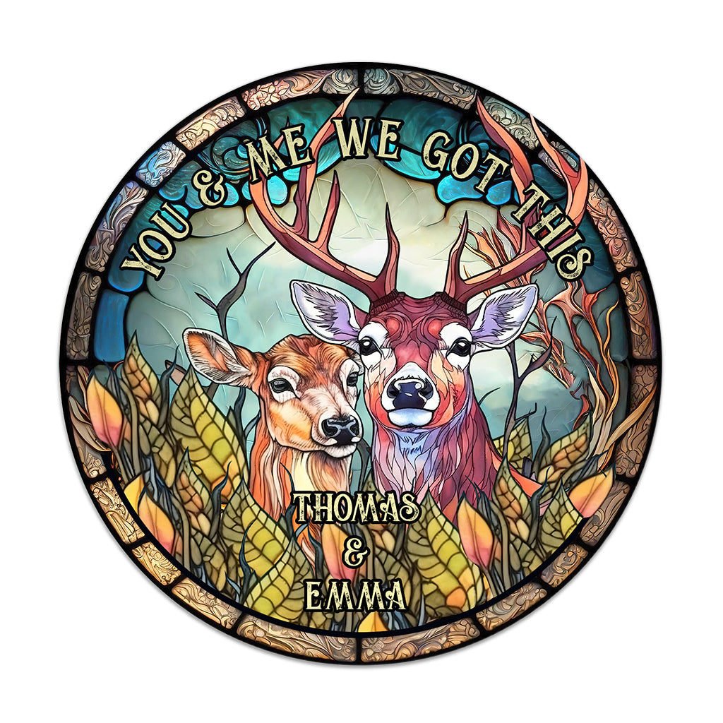 Du und ich, wir schaffen das – Personalisiertes Jagd-Rundholzschild