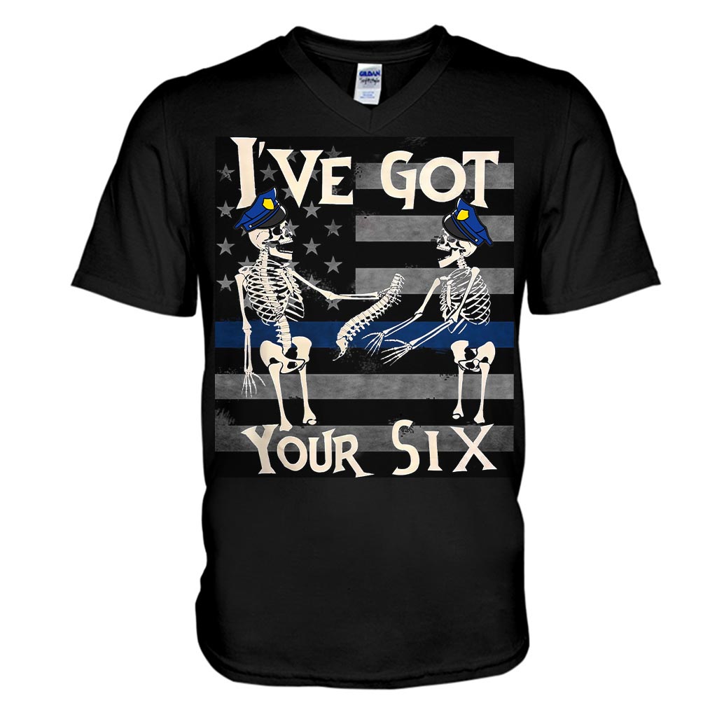 Ich hab deine sechs lustigen Skelette für Halloween – Polizisten-T-Shirt und Hoodie