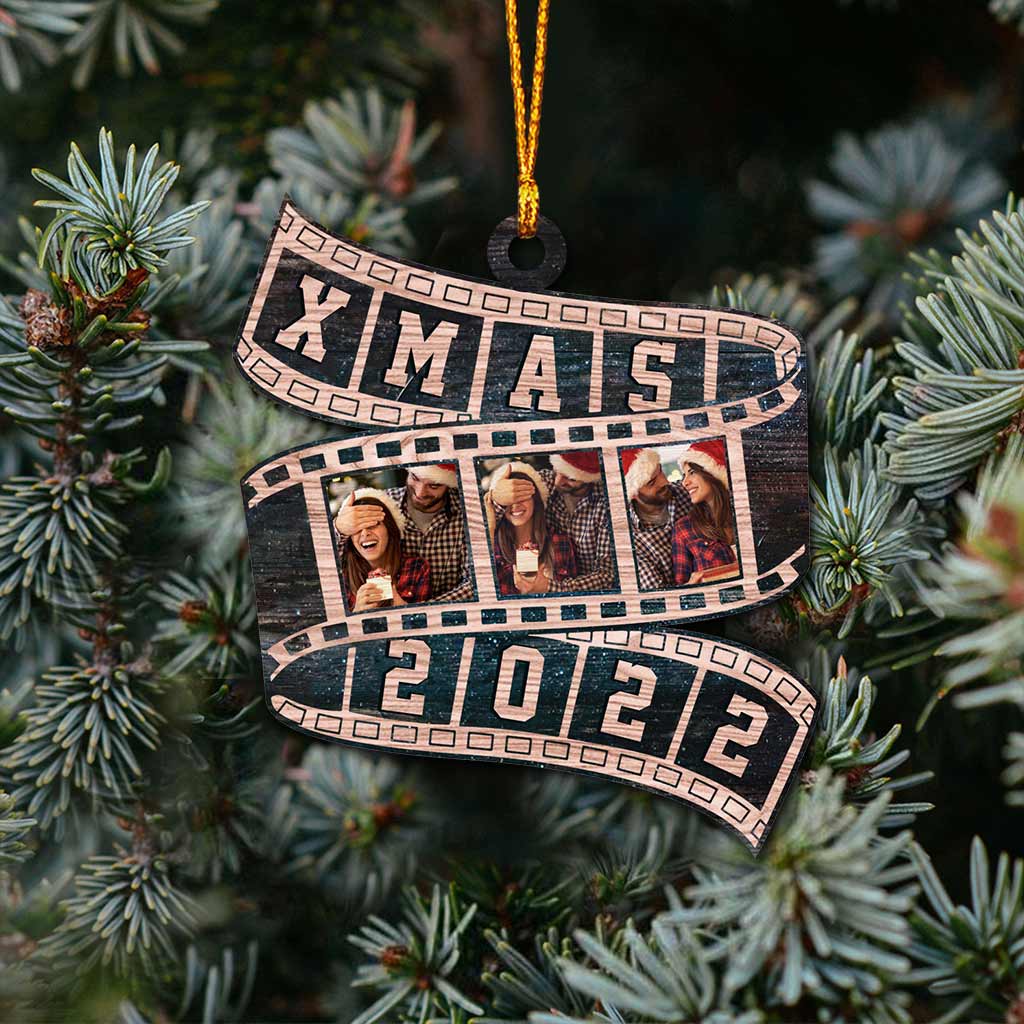 Weihnachts-Pärchen-Filmrolle 2022 – Personalisierter Weihnachtsschmuck für Paare (beidseitig bedruckt)