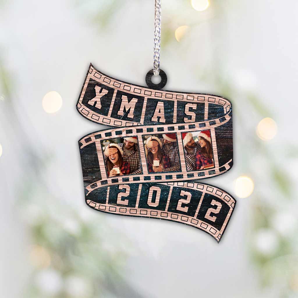 Weihnachts-Pärchen-Filmrolle 2022 – Personalisierter Weihnachtsschmuck für Paare (beidseitig bedruckt)