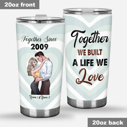 Zusammen seit - Personalisierter Paar-Trinkbecher