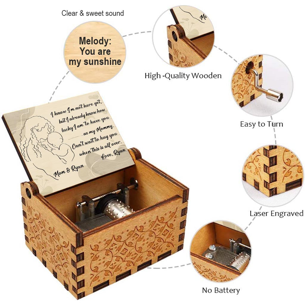 Ich kann es kaum erwarten, dich zu umarmen, wenn das alles vorbei ist – Personalisierte Muttertags-Spieluhr mit Handkurbel