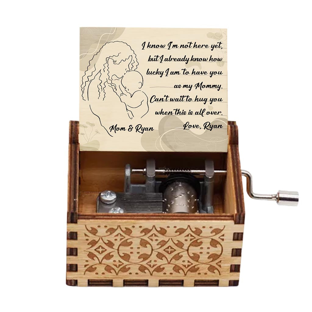 Ich kann es kaum erwarten, dich zu umarmen, wenn das alles vorbei ist – Personalisierte Muttertags-Spieluhr mit Handkurbel