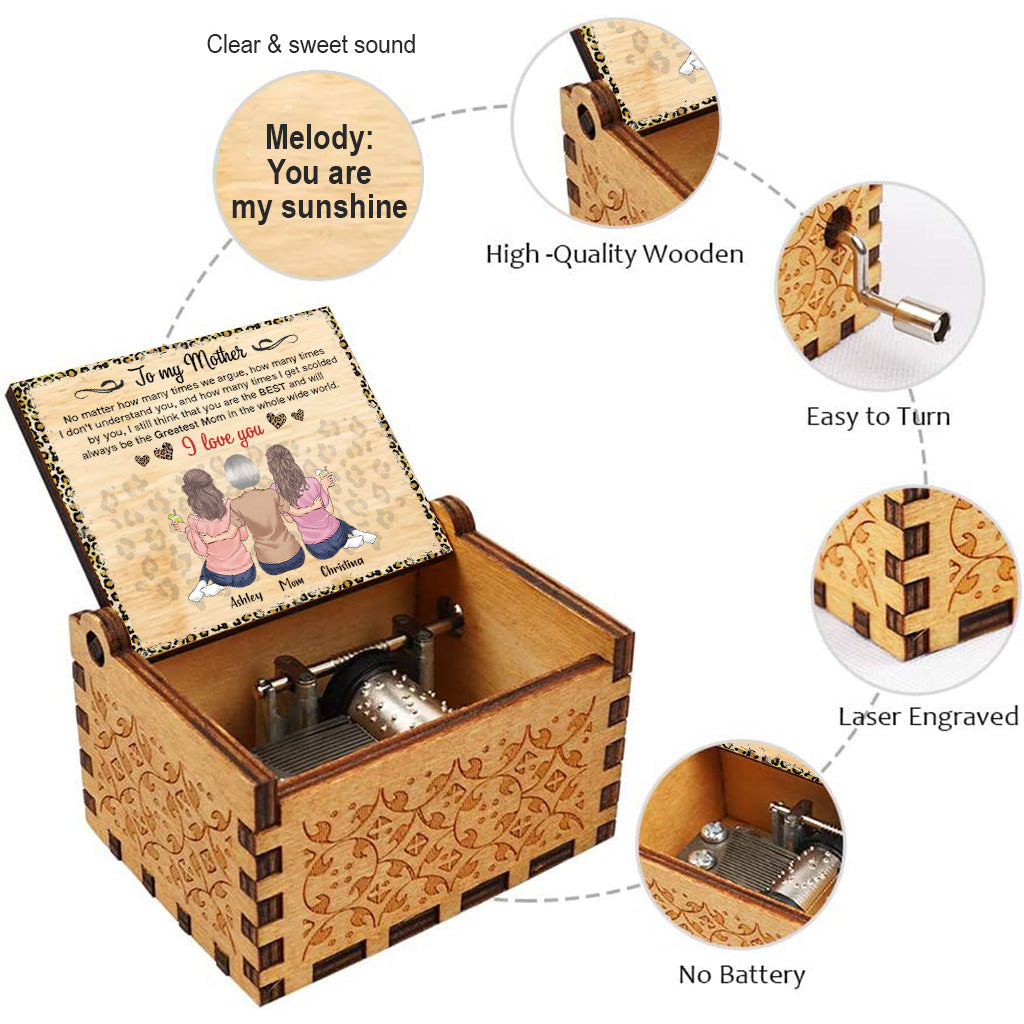 You Are The Greatest Mom In The Whole World - Personalized Mother's Day Mother Hand Crank Music Box