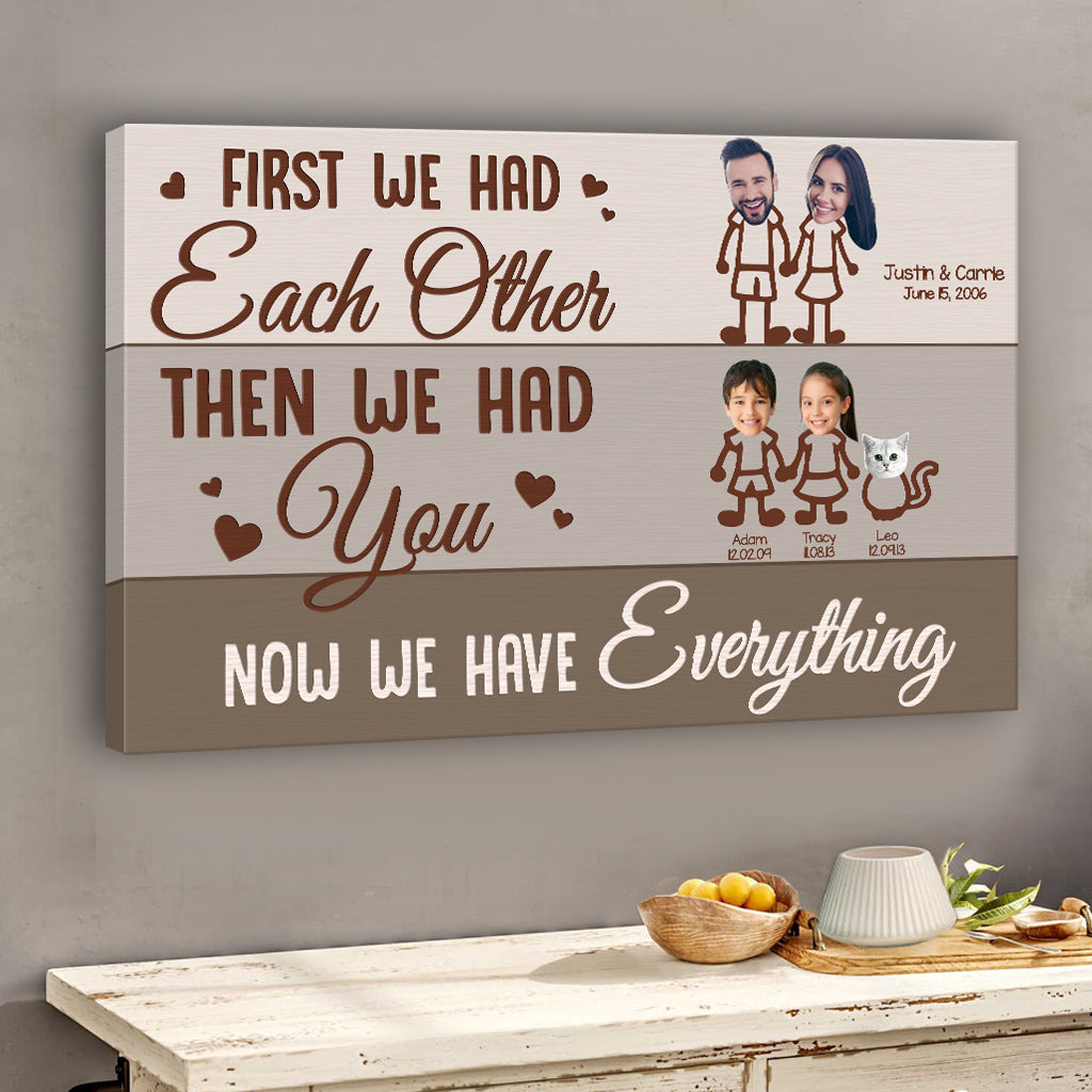 Now We Have Everything - Personalized Mother's Day Father's Day Couple Canvas And Poster