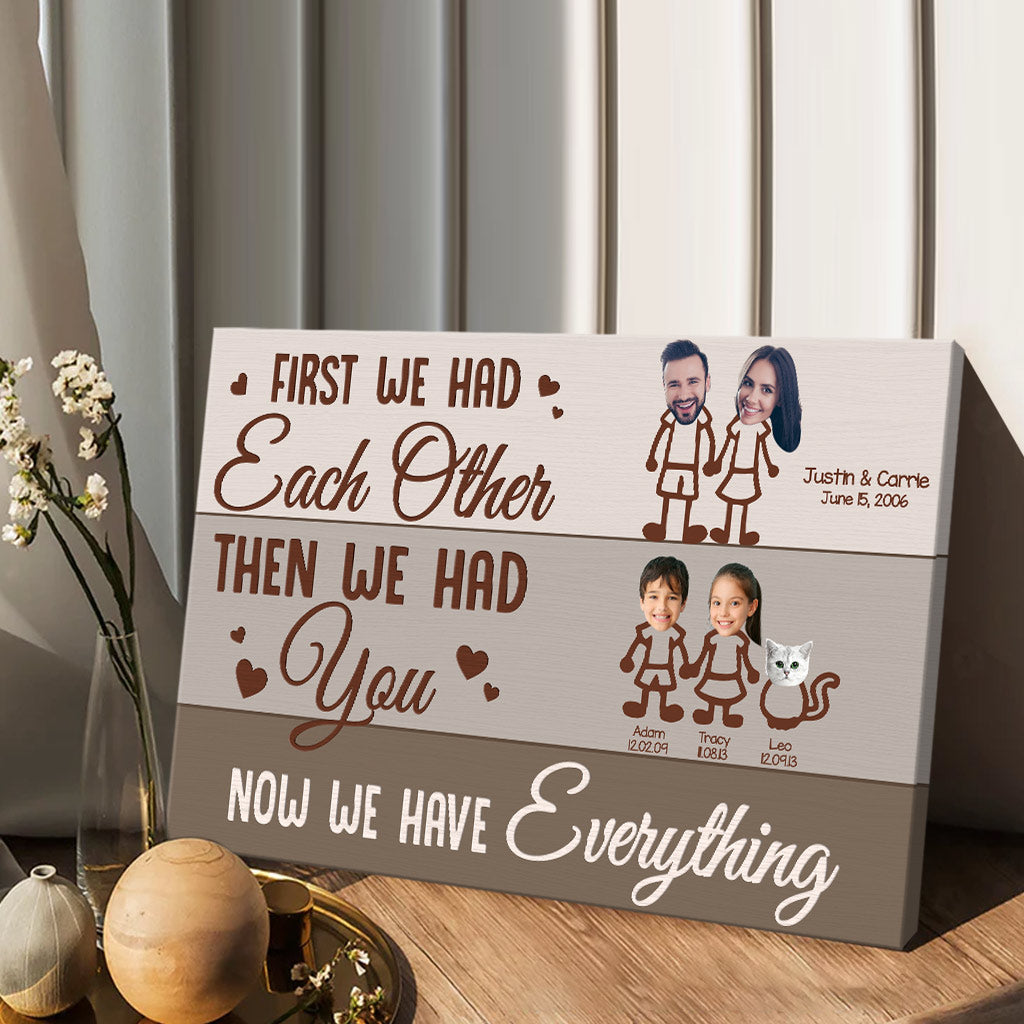 Now We Have Everything - Personalized Mother's Day Father's Day Couple Canvas And Poster