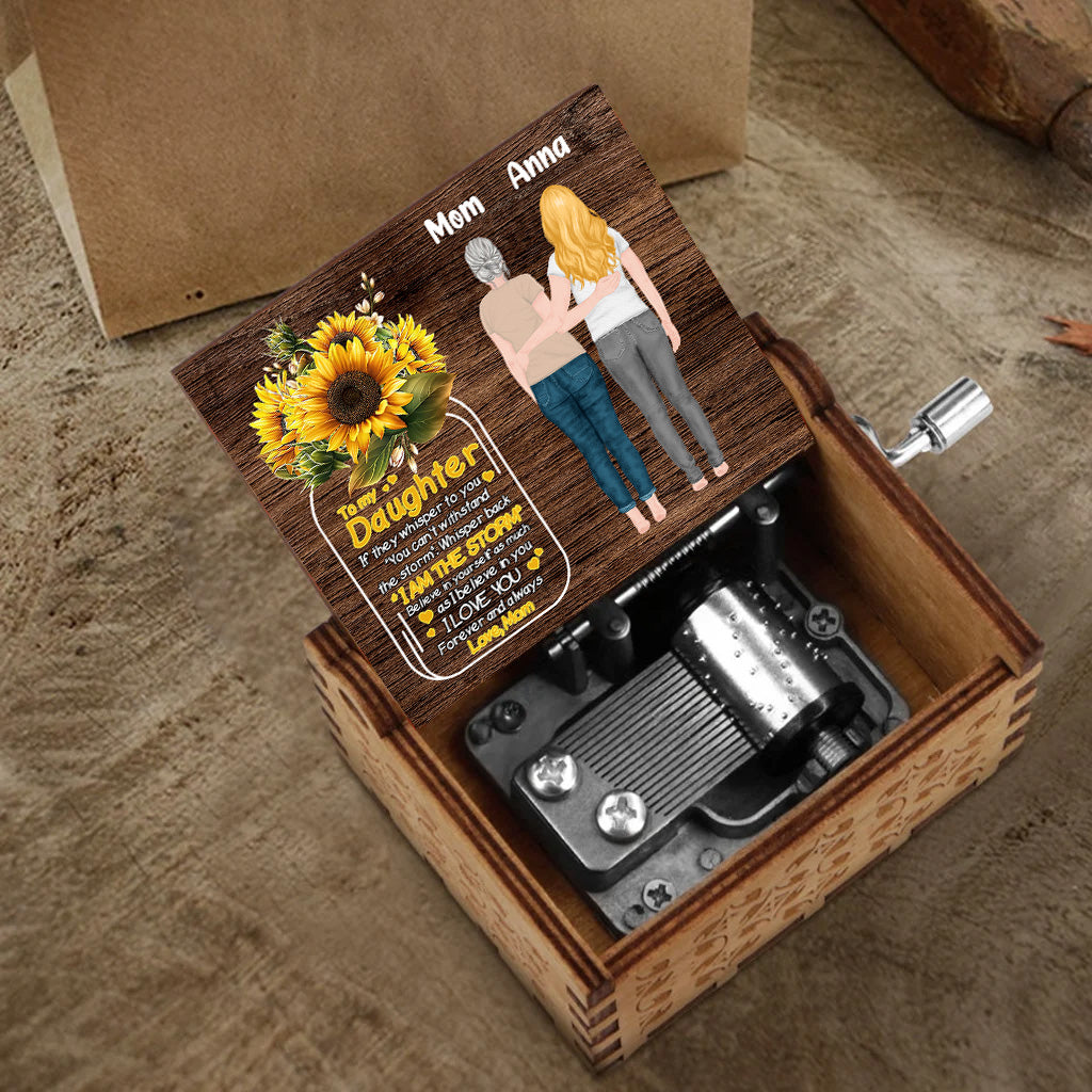 An meine Tochter – Personalisierte Muttertags-Spieluhr mit Handkurbel