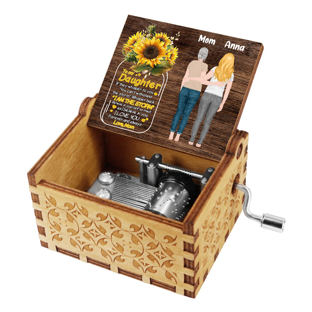 An meine Tochter – Personalisierte Muttertags-Spieluhr mit Handkurbel