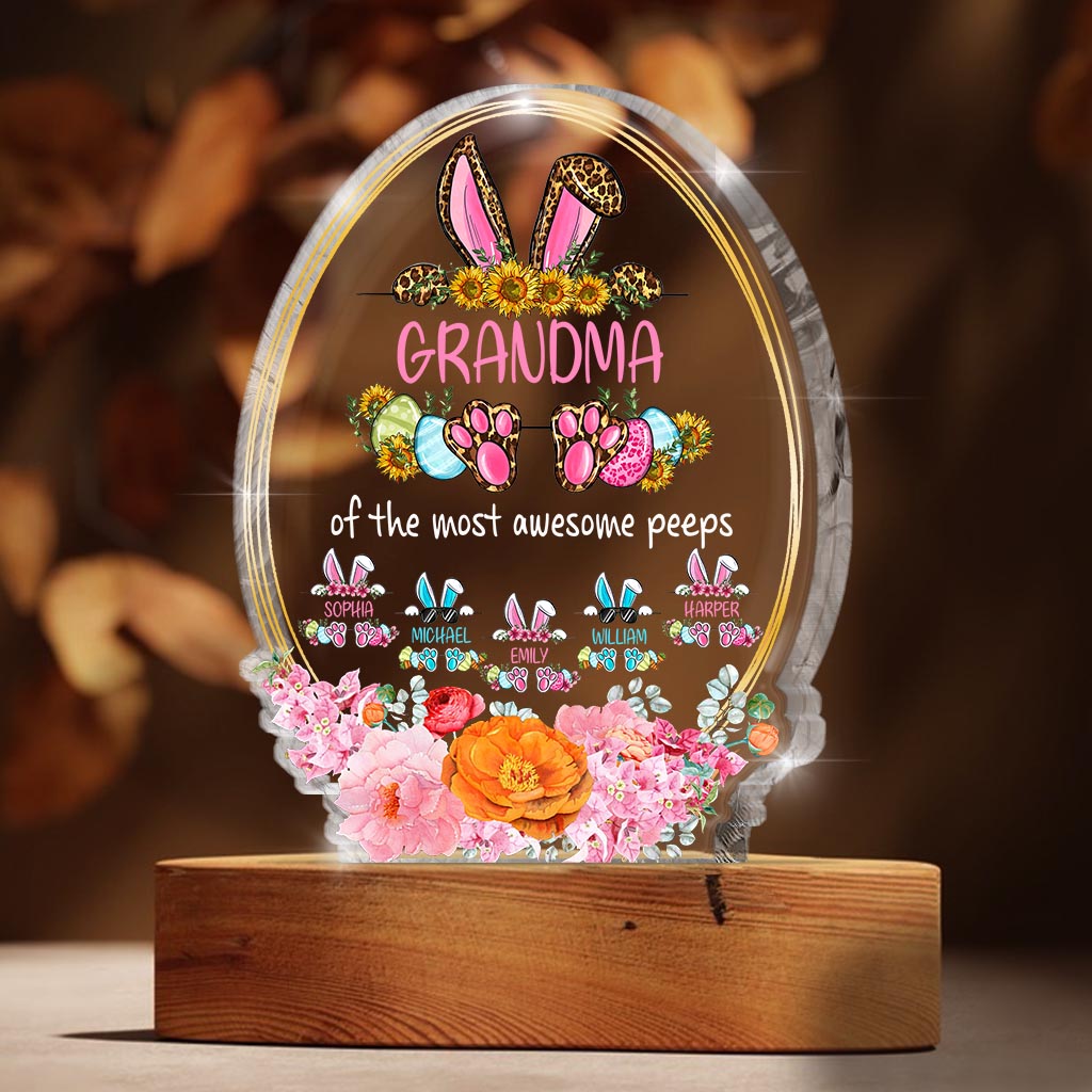 Oma der tollsten Leute – Personalisierte Acrylplakette in Sonderform zum Muttertag oder Ostern