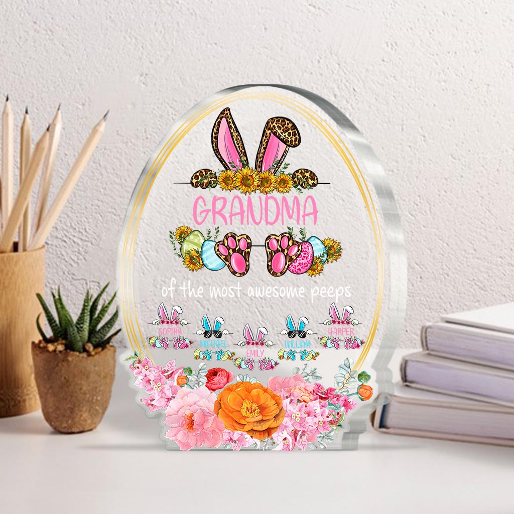 Oma der tollsten Leute – Personalisierte Acrylplakette in Sonderform zum Muttertag oder Ostern