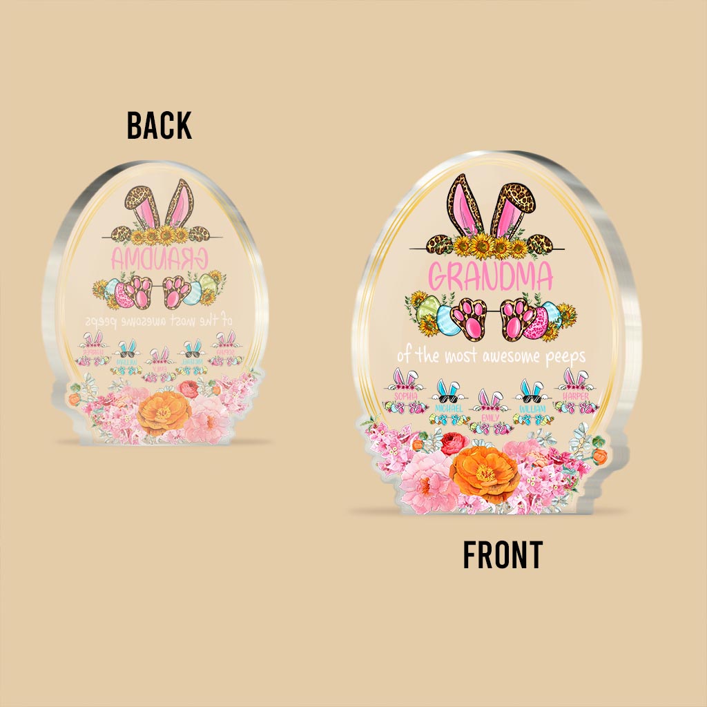Oma der tollsten Leute – Personalisierte Acrylplakette in Sonderform zum Muttertag oder Ostern