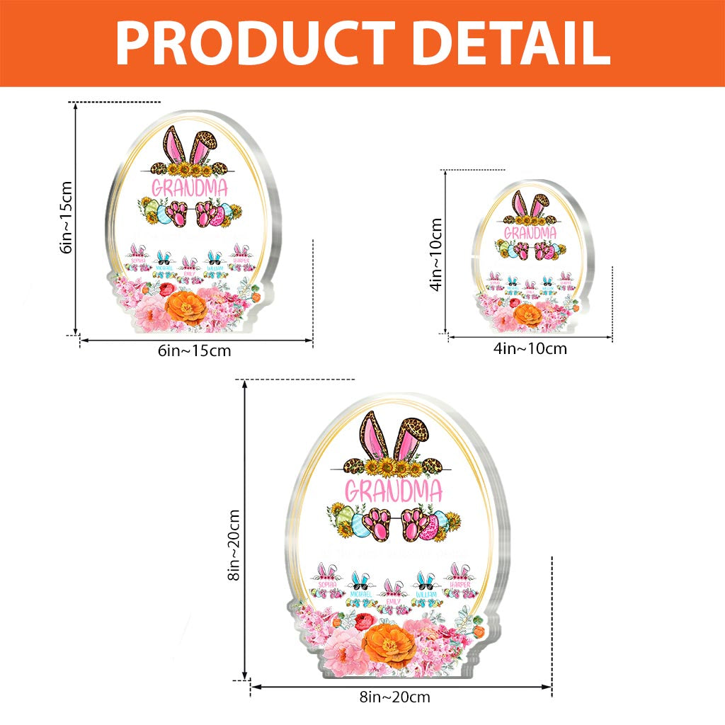 Oma der tollsten Leute – Personalisierte Acrylplakette in Sonderform zum Muttertag oder Ostern