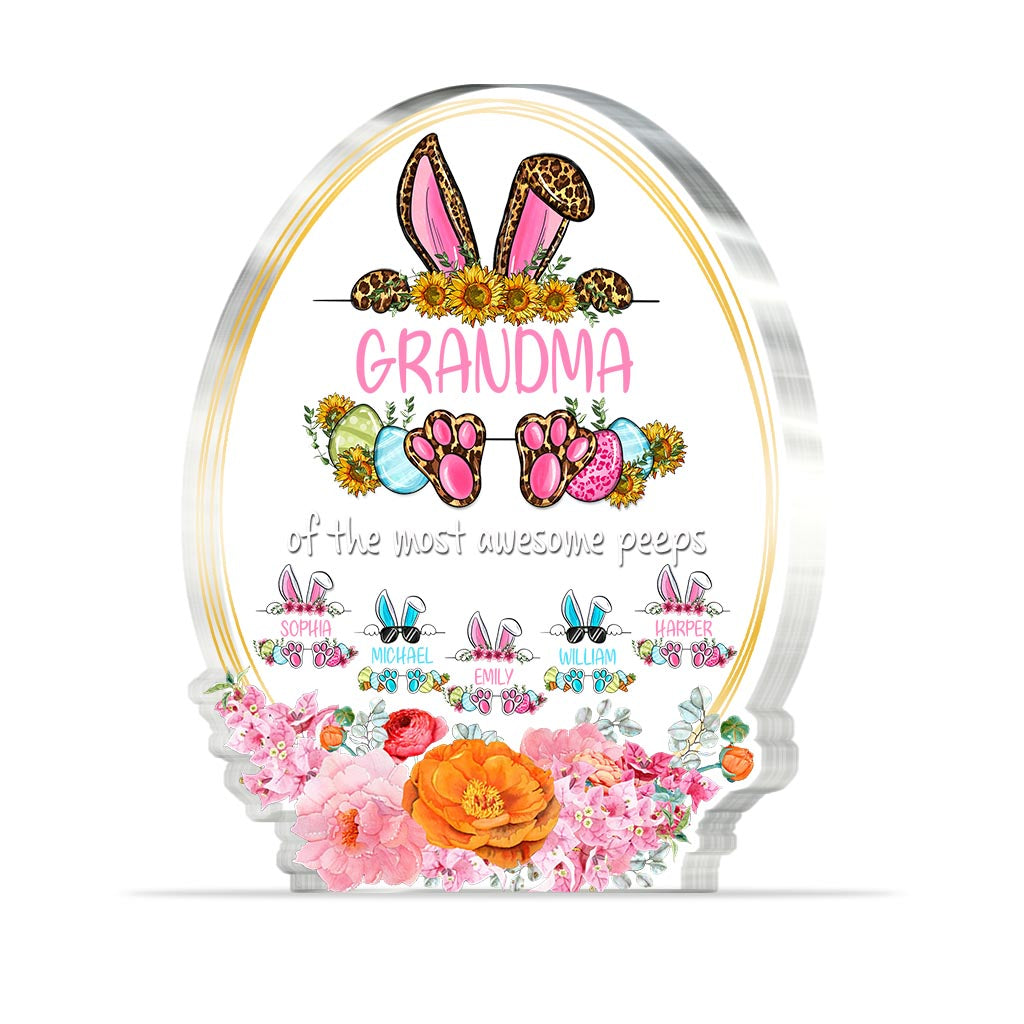 Oma der tollsten Leute – Personalisierte Acrylplakette in Sonderform zum Muttertag oder Ostern