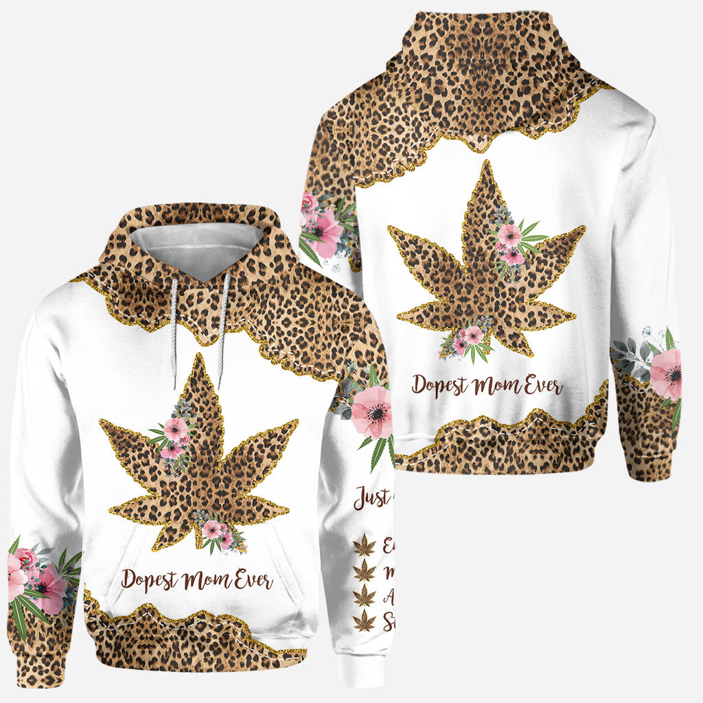 Die coolste Mama aller Zeiten – Personalisierter Muttertags-Hoodie und Leggings mit Cannabis-Motiv