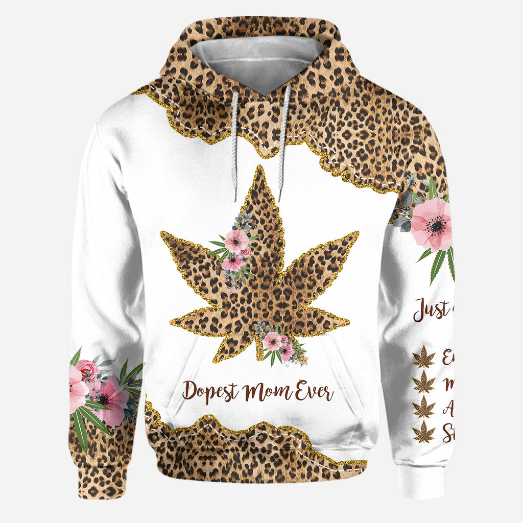 Die coolste Mama aller Zeiten – Personalisierter Muttertags-Hoodie und Leggings mit Cannabis-Motiv