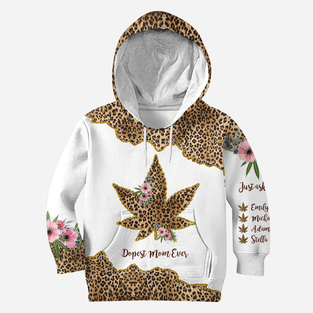 Die coolste Mama aller Zeiten – Personalisierter Muttertags-Hoodie und Leggings mit Cannabis-Motiv