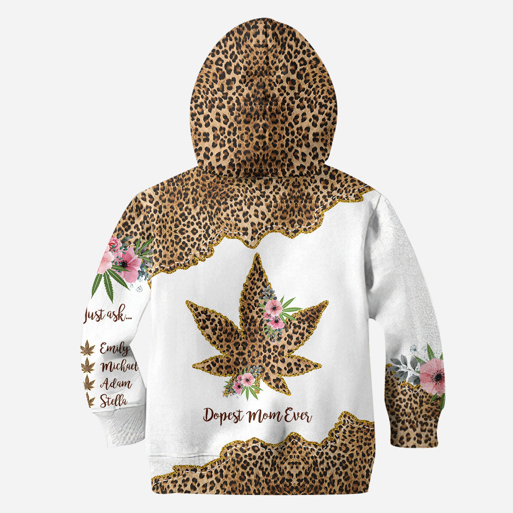 Die coolste Mama aller Zeiten – Personalisierter Muttertags-Hoodie und Leggings mit Cannabis-Motiv