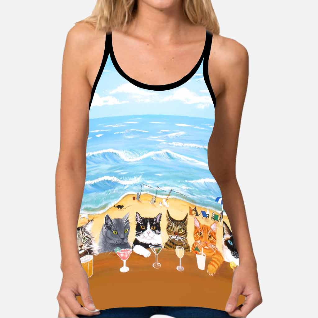 Sommer am Strand – Tanktop mit Katzenkreuz