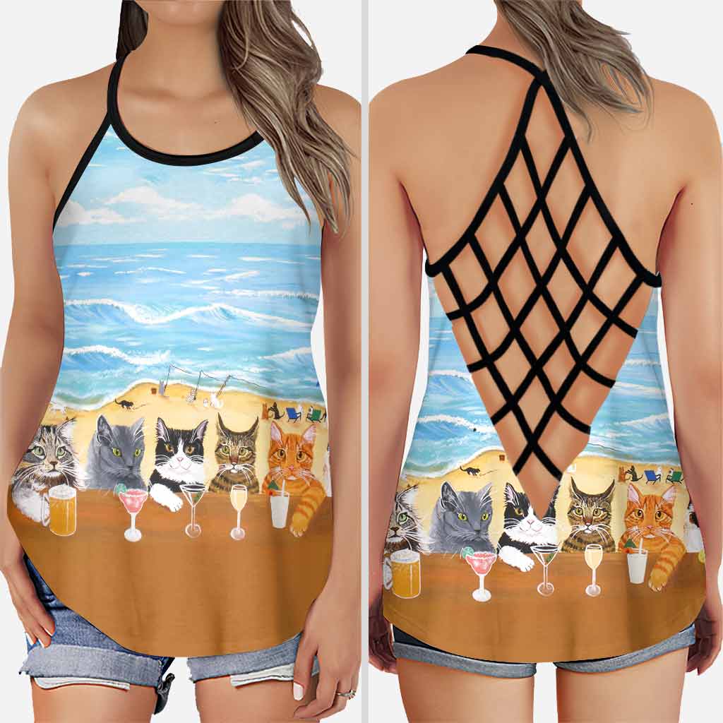 Sommer am Strand – Tanktop mit Katzenkreuz