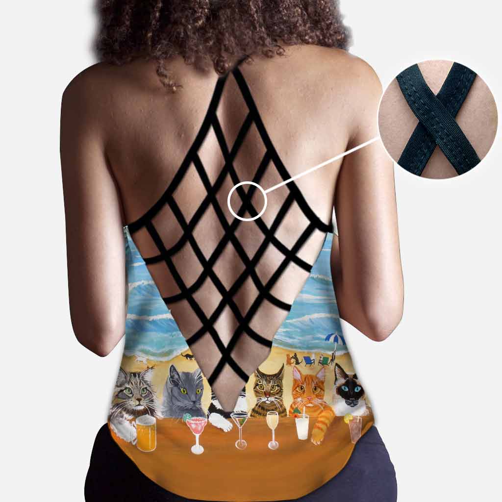 Sommer am Strand – Tanktop mit Katzenkreuz