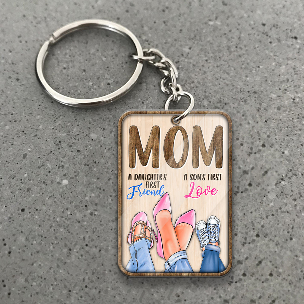 Mama, erste Freundin, erste Liebe – Schlüsselanhänger für Mutter (beidseitig bedruckt)