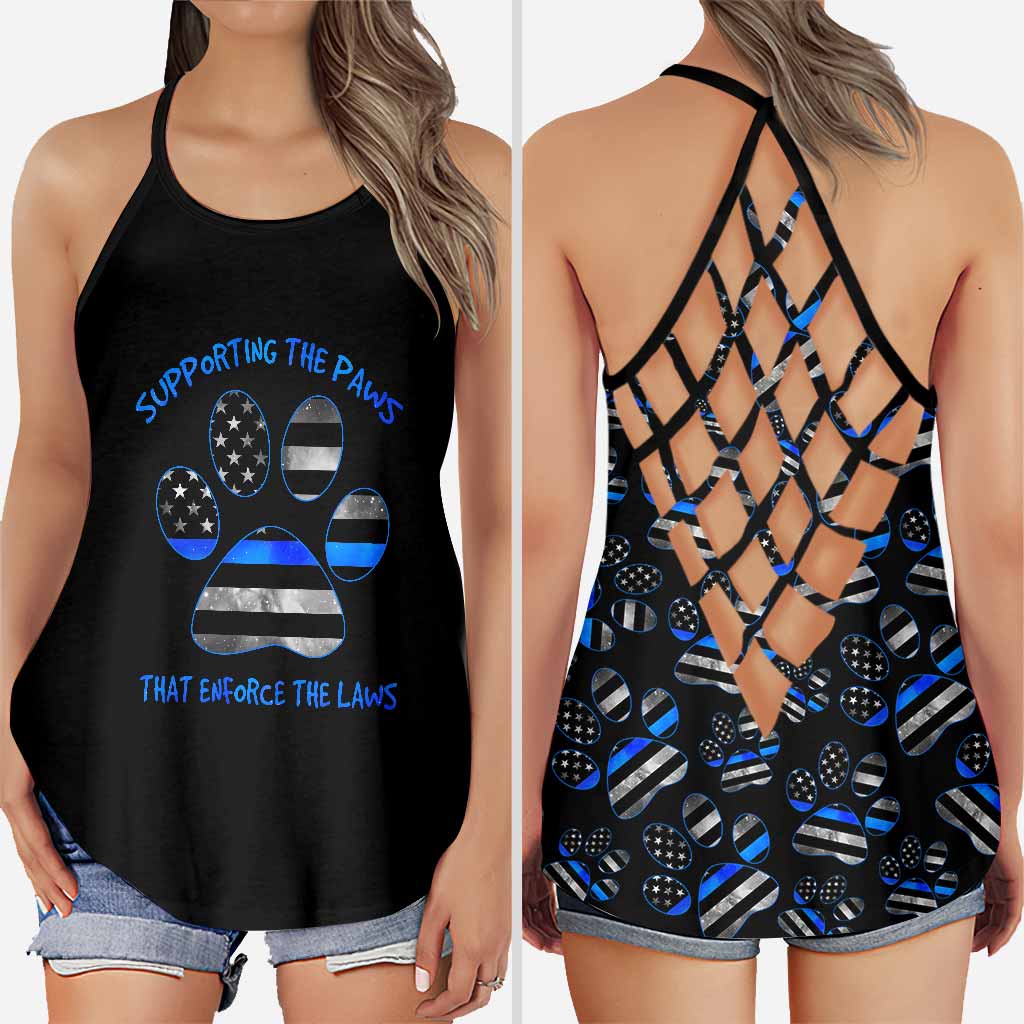 Supporting The Paws - Police Cross Tank Top