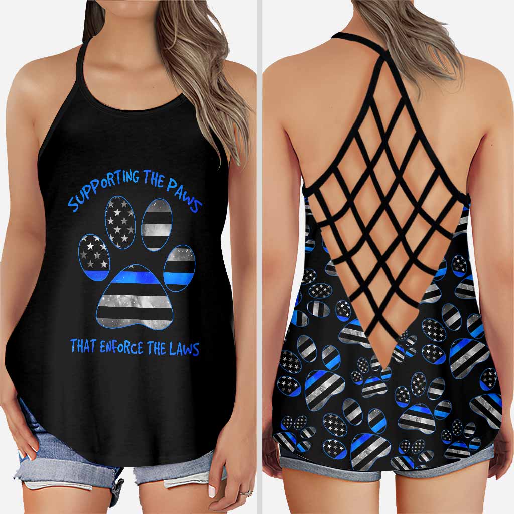 Supporting The Paws - Police Cross Tank Top