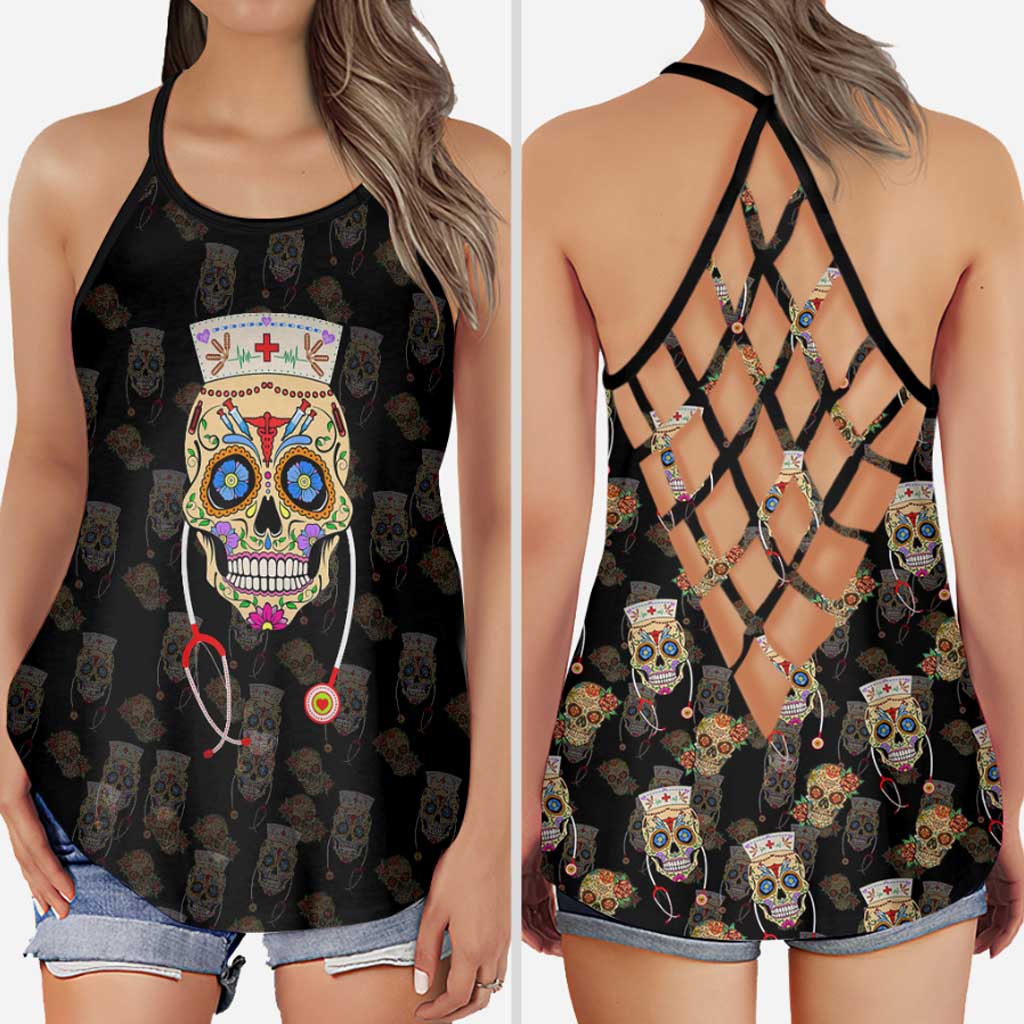 Tanktop mit Kreuz im Nurse Life-Stil