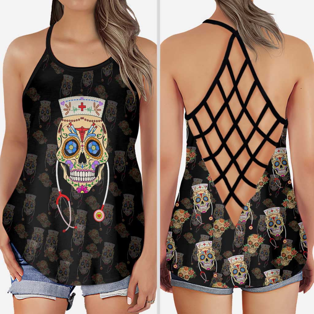 Tanktop mit Kreuz im Nurse Life-Stil