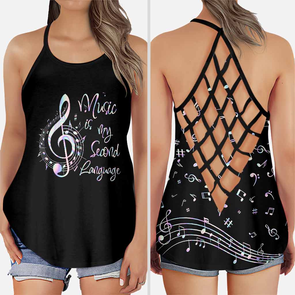 Love Music - Piano Cross Tanktop