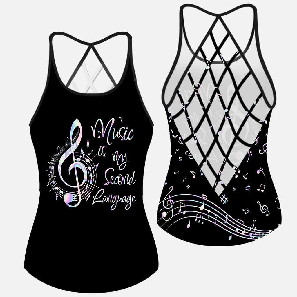 Love Music - Piano Cross Tanktop