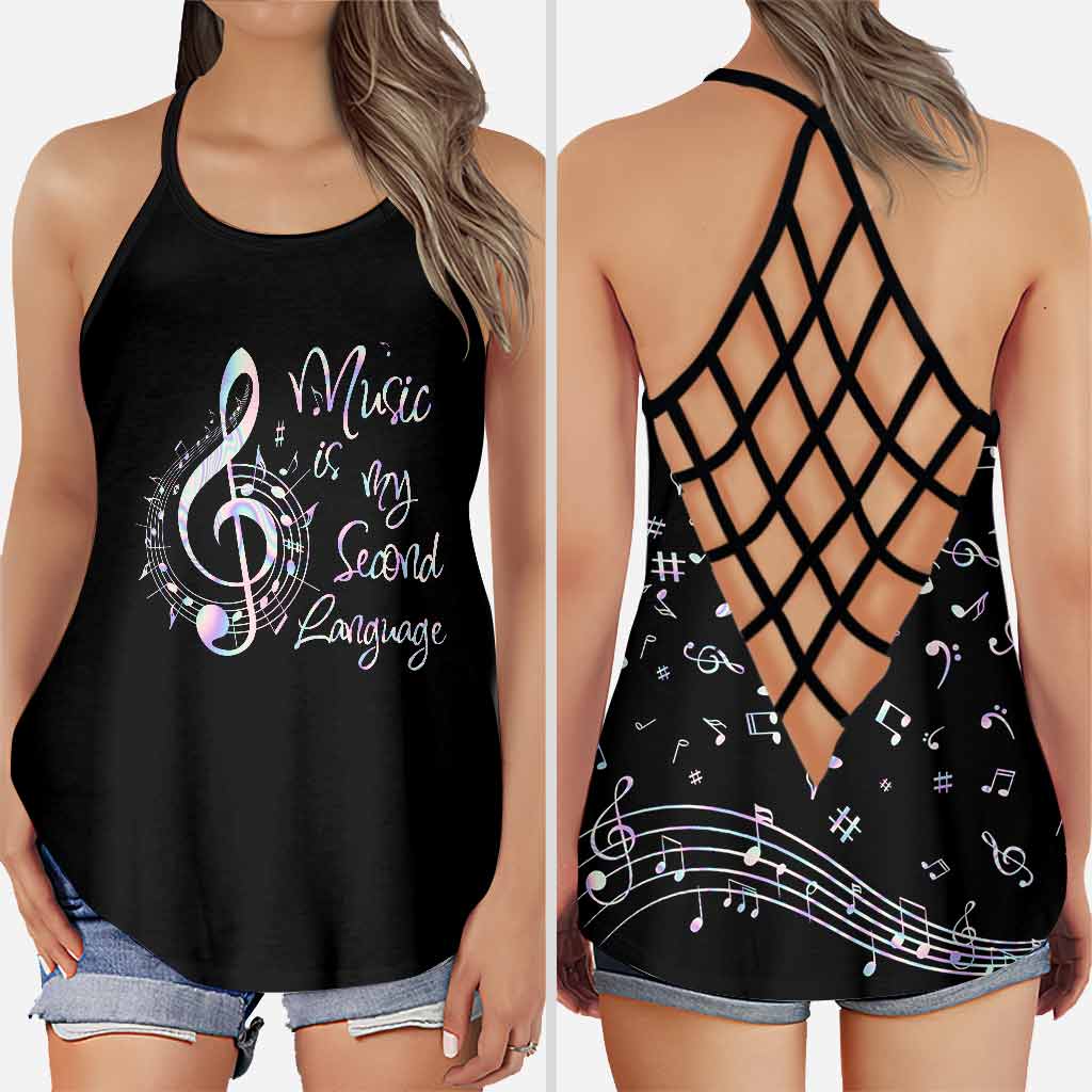 Love Music - Piano Cross Tanktop
