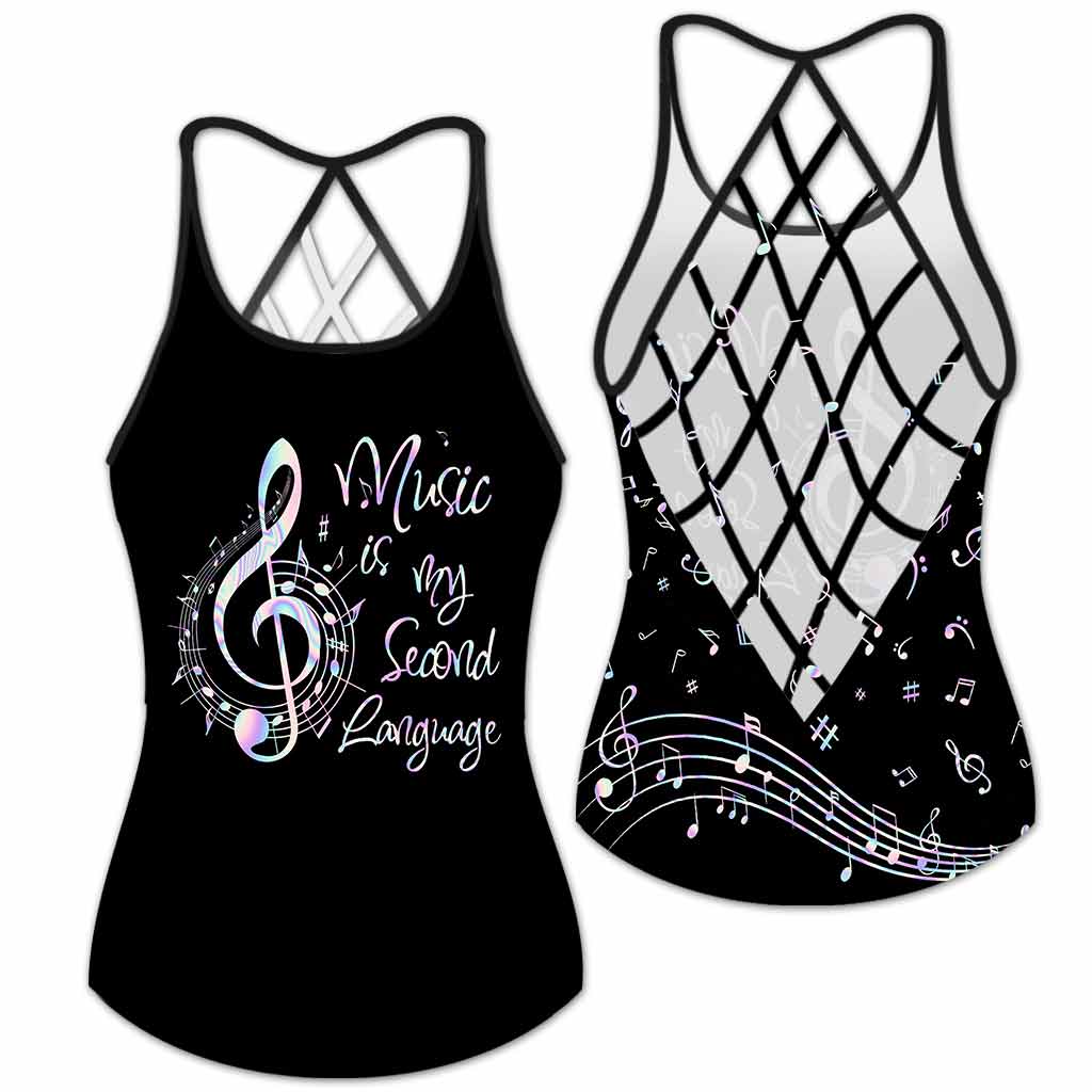 Love Music - Piano Cross Tanktop