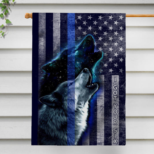 Ich halte dir den Rücken frei – Flagge für Polizistenhäuser zum Unabhängigkeitstag