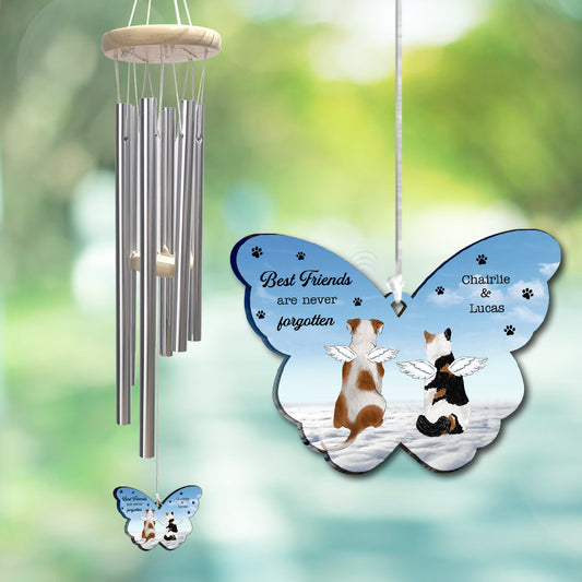 Beste Freunde werden nie vergessen – personalisiertes Hunde-Windspiel