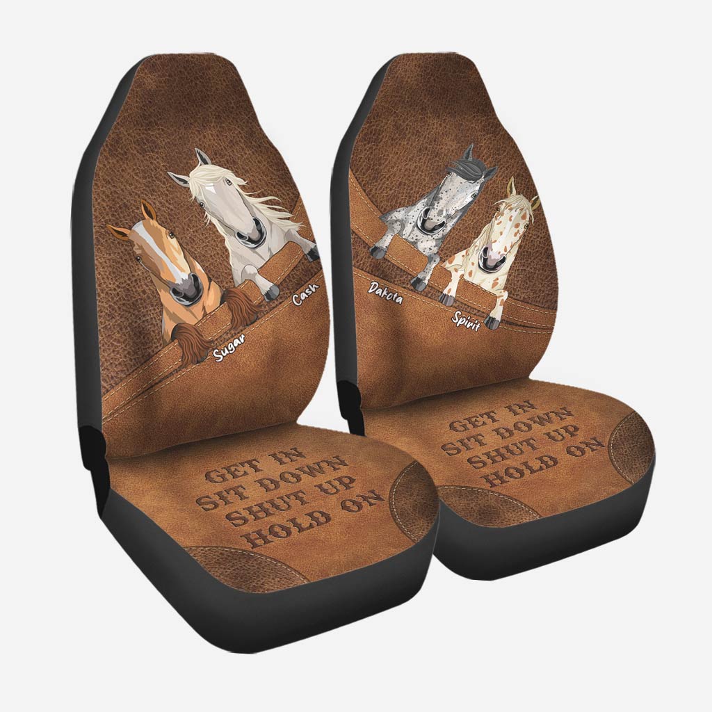 Rein, hinsetzen – personalisierte Pferdesitzbezüge