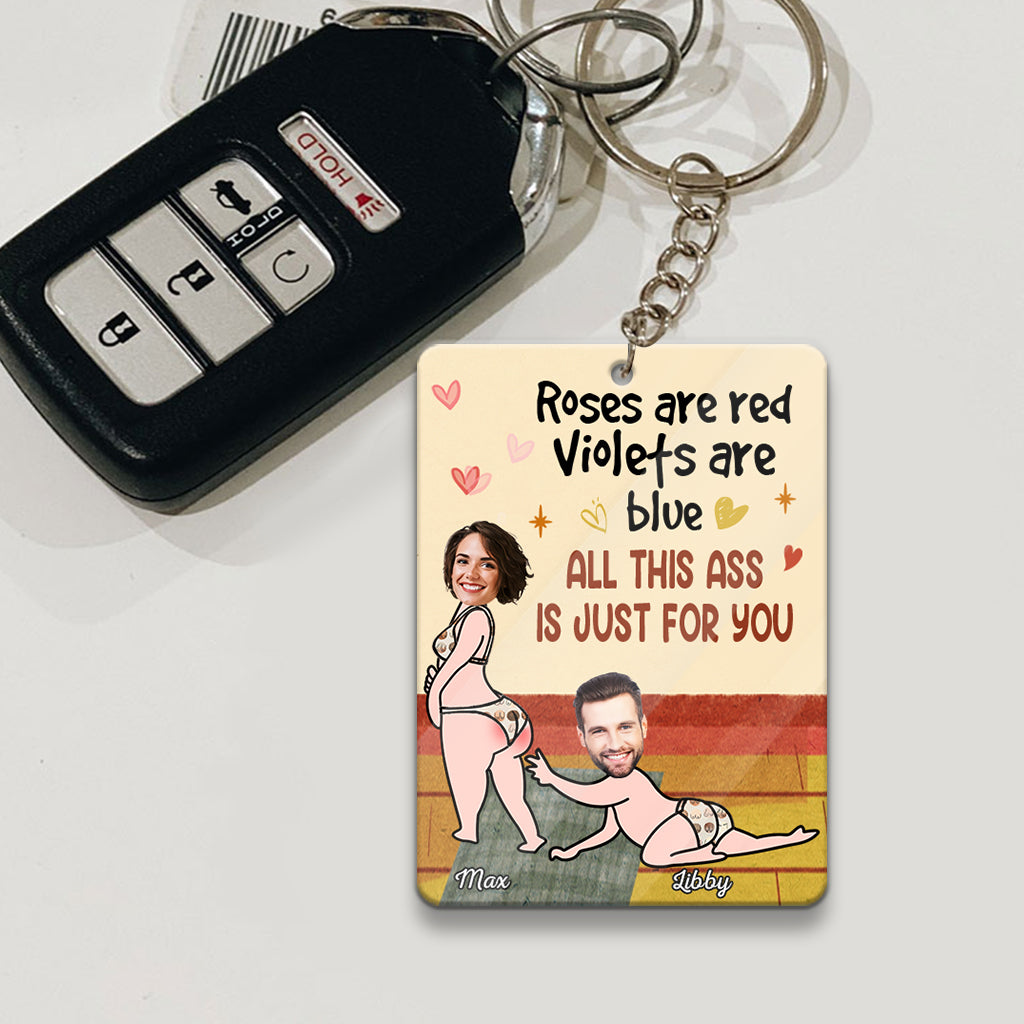All This A Is Just For You - Personalized Couple Keychain