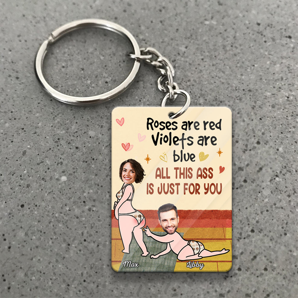All This A Is Just For You - Personalized Couple Keychain