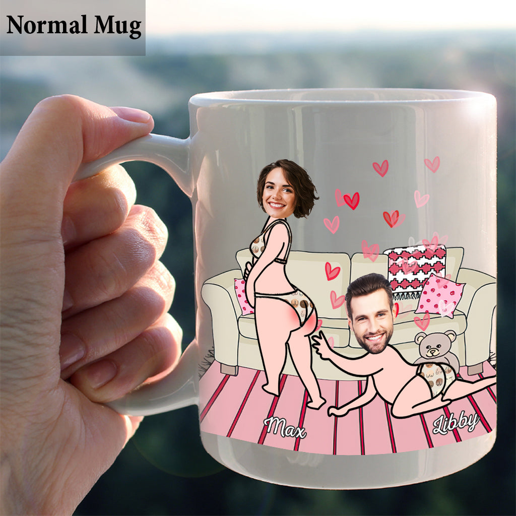 Ich möchte nur deinen Po berühren – personalisierte Tasse für Paare