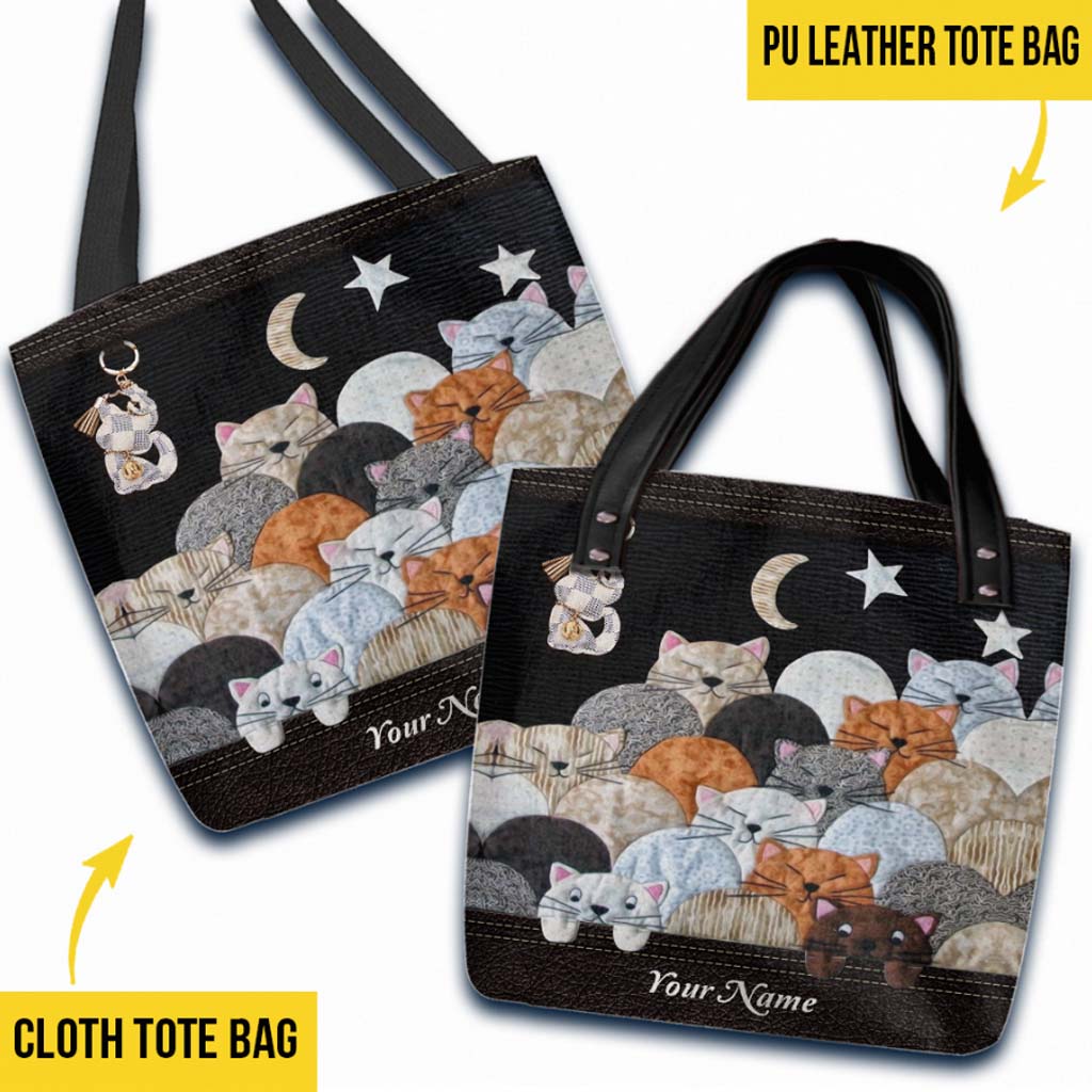 Personalisierte Tragetasche mit kleinen süßen Katzen