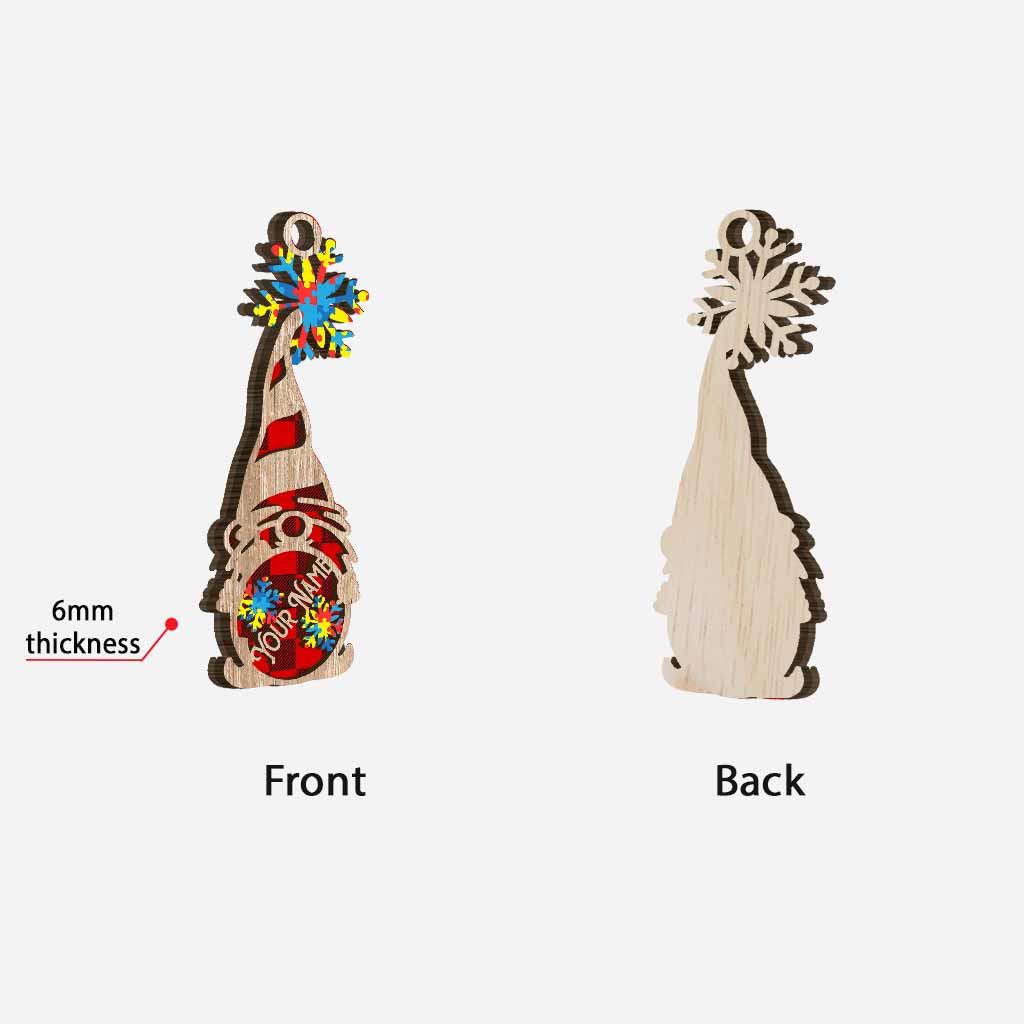 Akzeptieren, Verstehen, Lieben – Personalisierter Weihnachtsschmuck aus Holz zum Thema Autismus