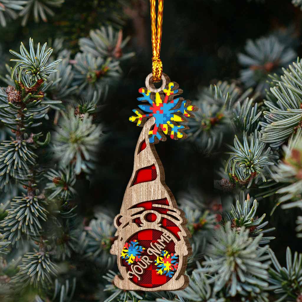 Akzeptieren, Verstehen, Lieben – Personalisierter Weihnachtsschmuck aus Holz zum Thema Autismus