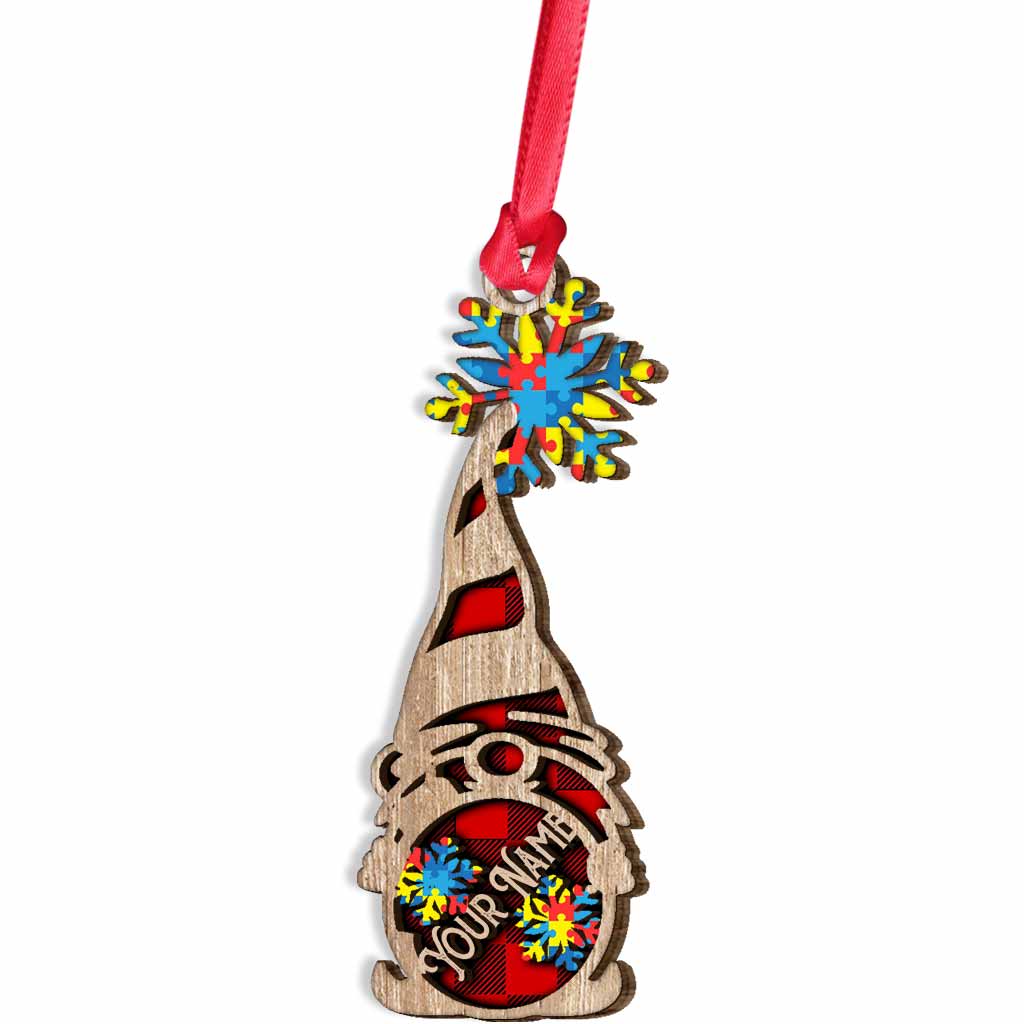 Akzeptieren, Verstehen, Lieben – Personalisierter Weihnachtsschmuck aus Holz zum Thema Autismus