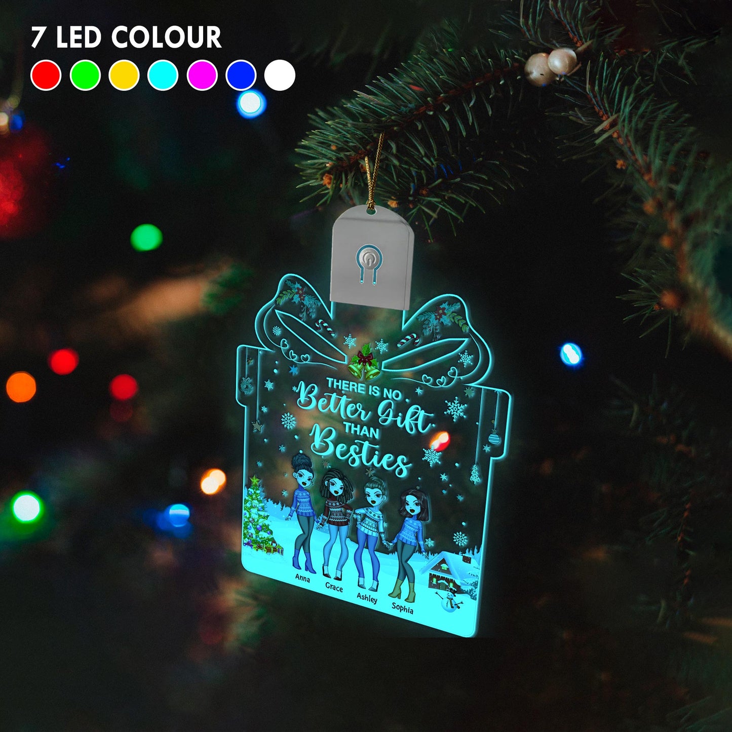 Es gibt kein schöneres Geschenk als beste Freundinnen – personalisierte LED-Weihnachtsdekoration in Form von besten Freundinnen aus Acryl.